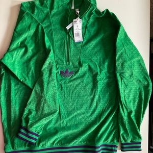 Men’s Adidas Heritage 3/4 zip Green